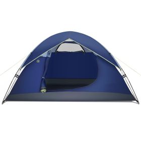 4-Person Dome Camping Tent with Removable Rain Fly & Carrying Bag;  Waterproof & Windproof;  for Camping;  Hiking;  Traveling