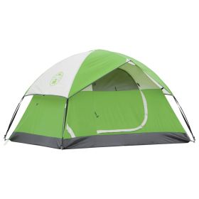 2-Person Weatherproof Dome Tent with E-Port;  1 Room;  Green