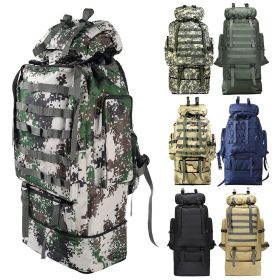 100L Large Military Camping Backpack Waterproof Camo Hiking Travel Tactical Bag (Color: green)