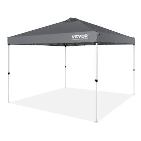 VEVOR Pop Up Canopy Tent, 10 x 10 ft, 250 D PU Silver Coated Tarp, with Portable Roller Bag and 4 Sandbags (default: default)